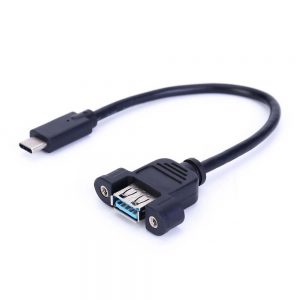 FSP3014 Panel Mount USB-C to A 3.1 extension cable