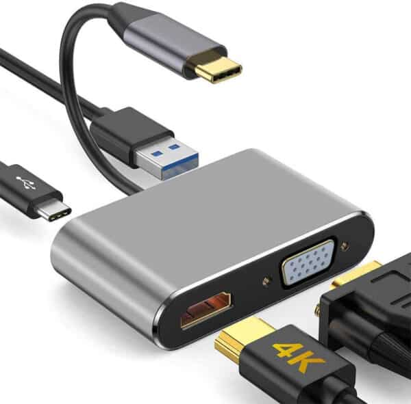 4 in 1 USB C to PD Adapter Hub