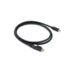 FSP2009-1 Високоякісний кабель для заряджання та передачі даних USB-C - USB-C для сумісних пристроїв, міцний чорний дизайн, тривале з'єднання для оптимальної роботи.