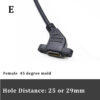 mi.jpg Cable de montaje en panel HDMI 4K hembra a HDMI hembra en ángulo de 45 grados