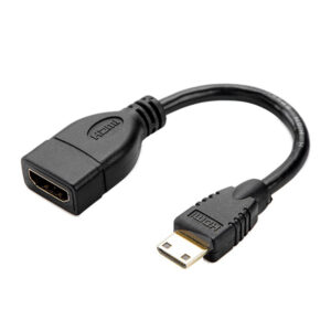 كابل HDMI صغير إلى HDMI من ذكر إلى أنثى بطول 0.15 متر