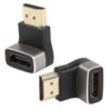 FS11621-8.jpg محول HDMI 8K 2.1 من اليسار إلى اليمين بزاوية لأعلى ولأسفل من الذكور إلى الإناث