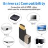 FS11622-6.jpg محول HDMI 8K 2.1 من اليسار إلى اليمين بزاوية لأعلى ولأسفل من الذكور إلى الإناث
