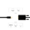 FS12304-ミニディスプレイポート-VGA アダプタケーブル-7.jpg Mini DisplayPort 1.2 (Thunderbolt 2) から VGA への変換ケーブル
