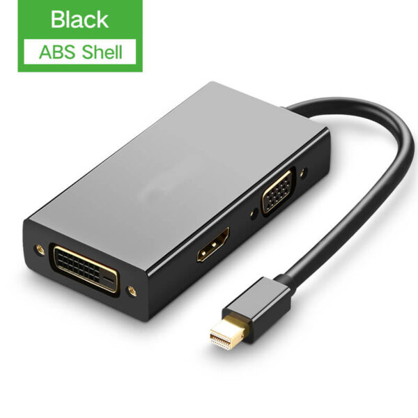 (Thunderbolt 2) Adaptateur convertisseur Mini DP vers HDMI VGA DVI 3 en 1