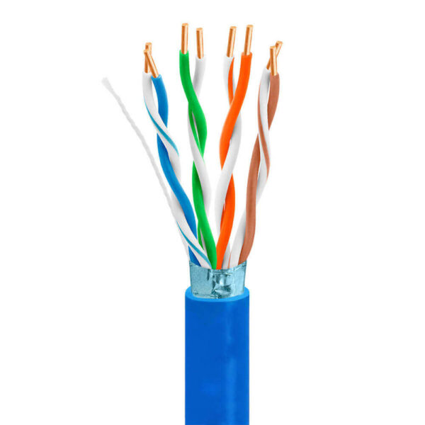 Cable Cat5e F/UTP Ethernet a granel para instalación en caja de rollo de 305 m