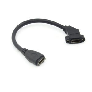 45 Degree Angle HDMI 4K Female to HDMI Female Panel Mount Cable