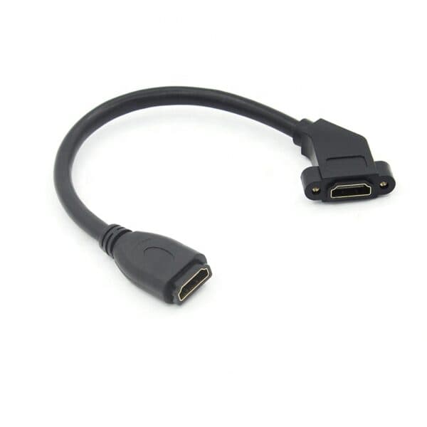 كابل تثبيت على لوحة HDMI 4K أنثى إلى HDMI أنثى بزاوية 45 درجة