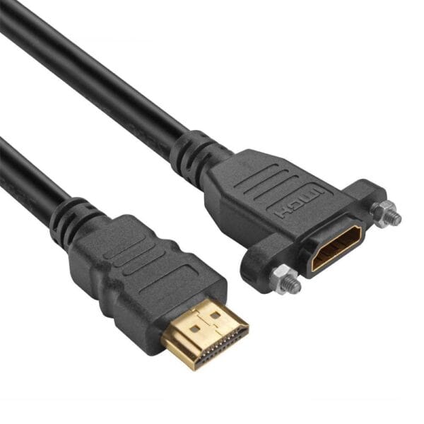 كابل تمديد HDMI قصير من ذكر HDMI 4K إلى أنثى HDMI