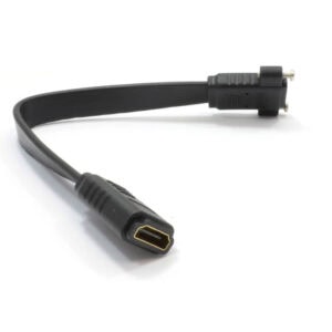 كابل HDMI مسطح بدقة 8K من أنثى إلى أنثى مثبت على اللوحة