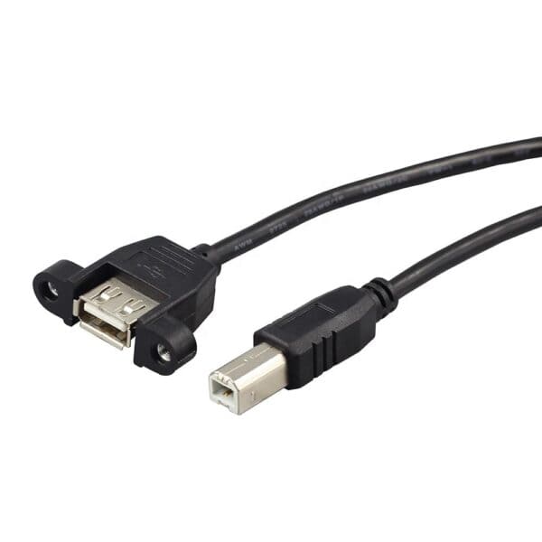 كابل USB 2.0 مثبت على اللوحة من النوع B إلى A ذكر إلى أنثى