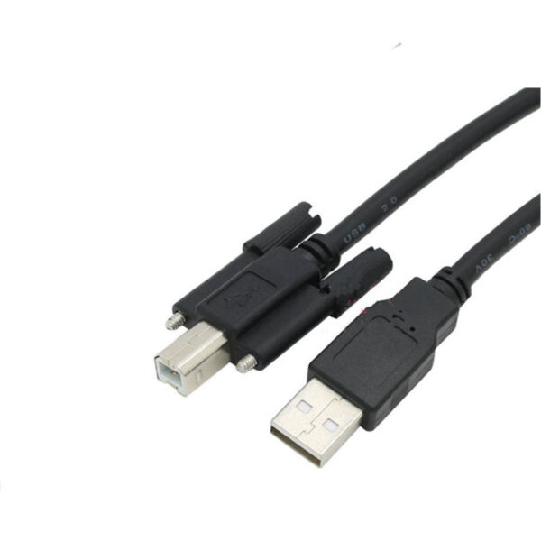 Cable USB 2.0 A a B para montaje en panel con varilla roscada