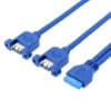 FSP1068-1.jpg 20-контактный кабель для материнской платы и двух USB 3.0 A Female-Female для монтажа на панель