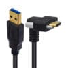 FSP1084-1.jpg كابل USB 3.0 A إلى كابل USB C بزاوية لأعلى ولأسفل للتركيب على اللوحة