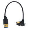 FSP1084-3.jpg كابل USB 3.0 A إلى كابل USB C بزاوية لأعلى ولأسفل للتركيب على اللوحة