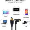 FSP1084-5.jpg كابل USB 3.0 A إلى كابل USB C بزاوية لأعلى ولأسفل للتركيب على اللوحة