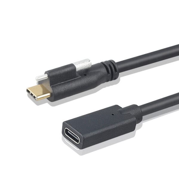 كابل USB 3.1 Type C USB-C ذكر إلى أنثى مثبت على اللوحة