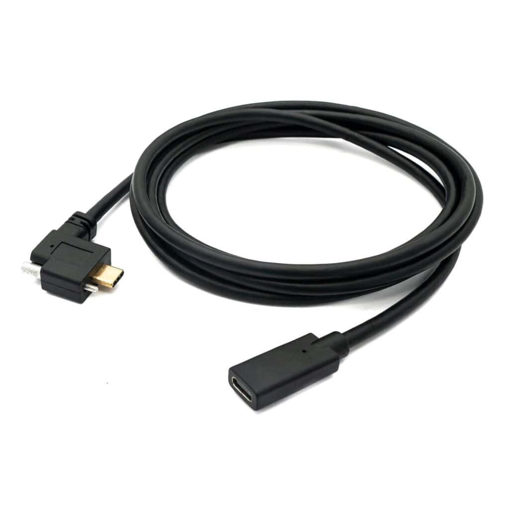 FSP2005.jpg Cabo de extensão USB 3.1 tipo C de ângulo esquerdo para montagem em painel