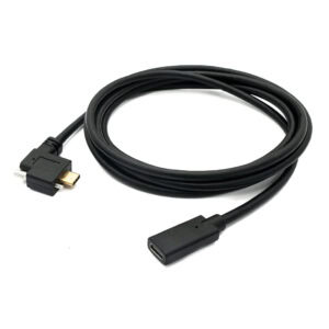كابل تمديد USB 3.1 من النوع C للتركيب على اللوحة بزاوية يسار
