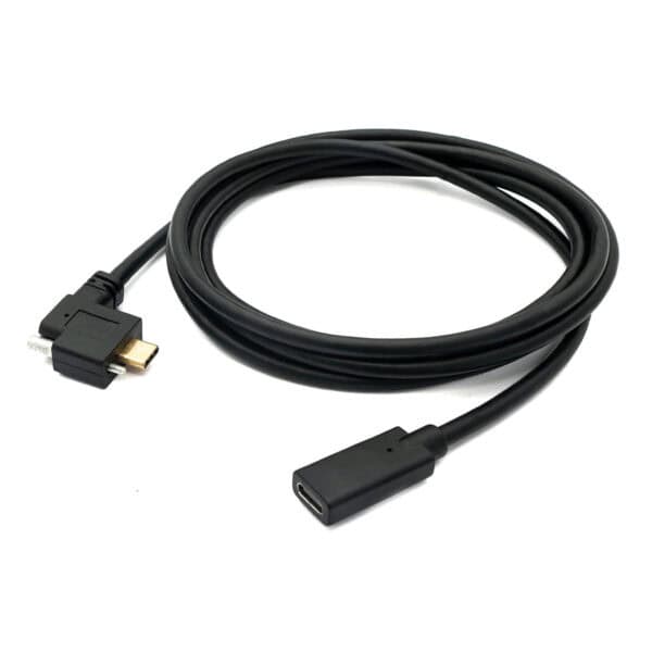 كابل تمديد USB 3.1 من النوع C للتركيب على اللوحة بزاوية يسار