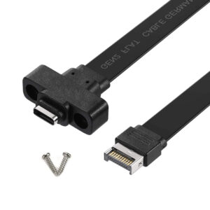 Cabo USB tipo E plano para montagem em painel