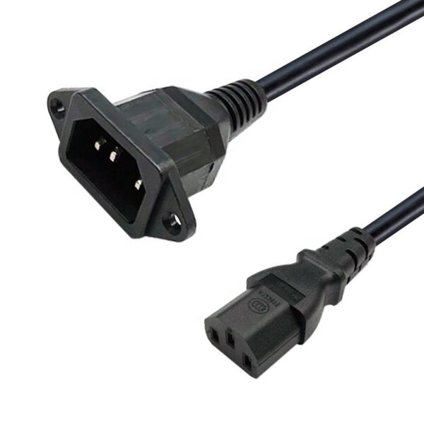 Cable de montaje en panel de alimentación IEC C14 a C13