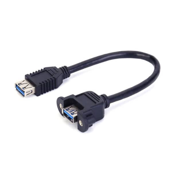 كابل USB 3.0 للتركيب على اللوحة من أنثى إلى أنثى