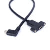 كابل تمديد USB-C بزاوية 90 درجة للتركيب على لوحة FSP2002 كابل USB 3.1 USB C بزاوية 90 درجة من ذكر إلى أنثى