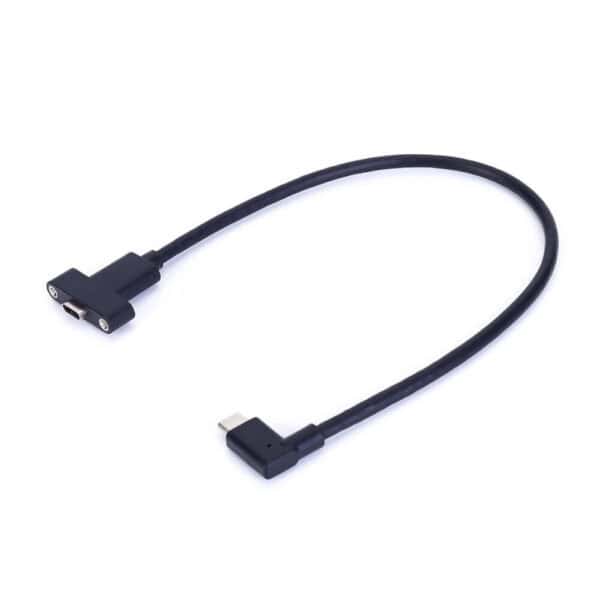 كابل USB 3.1 USB C بزاوية 90 درجة من ذكر إلى أنثى