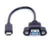 كابل تمديد USB-C إلى A3.0 مثبت على اللوحة FSP1079 كابل USB C إلى USB 3.0 A ذكر إلى أنثى