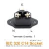 FSP3070-2.jpg مقبس طاقة تيار متردد C14 ذكر إلى أنثى