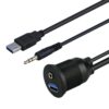 FSP4013-3.jpg كابل USB 3.0 A 3.5 مم مقاوم للماء للتركيب على لوحة السيارة من الذكور إلى الإناث