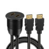 FSP4031-1.jpg Dual HDMI Cable Panel Mount Male to Female Car Waterproof Cable
