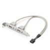 FSP5000-2.jpg Кабель-адаптер USB 9PIN на 2 порта USB A Female Slot Plate