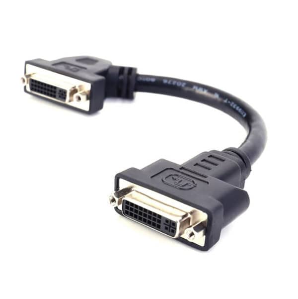 كابل DVI-I ثنائي الوصلة بزاوية 45 درجة من أنثى إلى أنثى