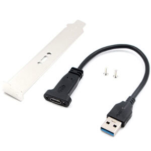 Adapterkabel USB 3.0 A-Stecker auf USB C-Slotplatte