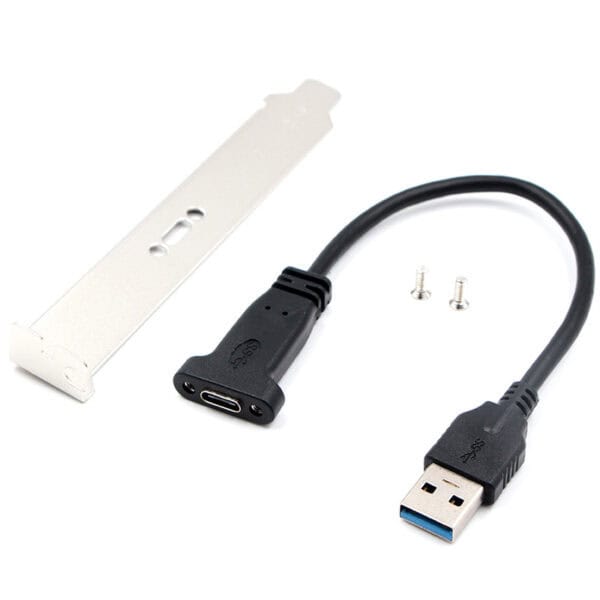 كابل محول USB 3.0 A ذكر إلى USB C فتحة لوحة
