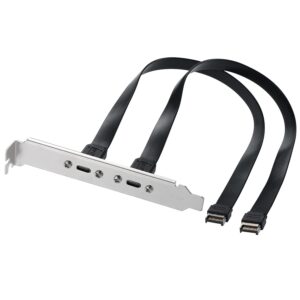 デュアルUSB 3.1タイプEオス-2ポートUSB Cメススロットプレートアダプタケーブル