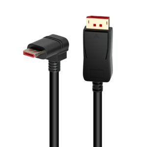 角度付き DisplayPort から DisplayPort 角度アダプター