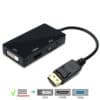 FS12105A (4) محول 3 في 1 من DisplayPort إلى HDMI VGA DVI