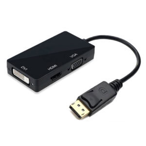 محول 3 في 1 من DisplayPort إلى HDMI VGA DVI