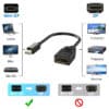FS12404A (6) Adaptador Mini DP para DP Fêmea 4K 60hz