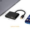 FS12405A (6) (Thunderbolt 2) Mini DP в HDMI VGA 2 в 1 адаптер-конвертер 4K 1080P ABS