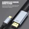 FS16504B (4) كابل محول USB C إلى DisplayPort قابل للتوصيل