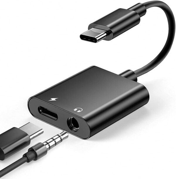 Male to Female 3.5mm USB C Audio Adapter with Charging