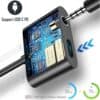 FS16608B (2) محول صوت USB C من ذكر إلى أنثى مقاس 3.5 مم مع الشحن