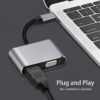 FS16626B (3) Адаптер-концентратор 2 в 1 VGA HDMI - USB C