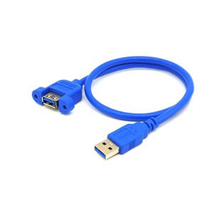 كابل تمديد USB 3 مثبت على اللوحة من ذكر إلى أنثى