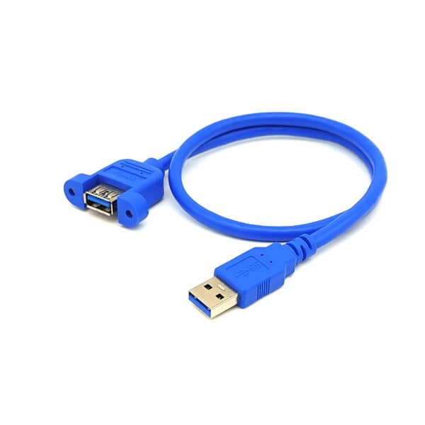 كابل تمديد USB 3 مثبت على اللوحة من ذكر إلى أنثى