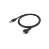ФСП1081 (2) Кабель USB 3.0 A - USB C Male для монтажа на панель с двумя винтами